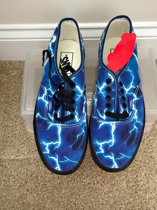 Vans Blue Lightning Canvas Low-Top Sneakers NWT - Picture 4 of 5